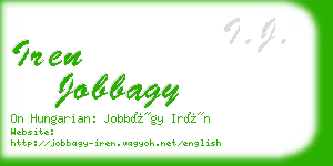 iren jobbagy business card